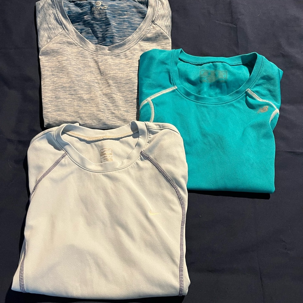 Nike Women's Short Sleeve Tees - Gray, Blue, White